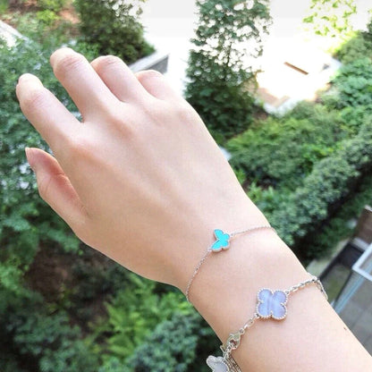 [Amore Jewels]BUTTERFLY TURQUOISE BUTTERFLY BRACELET SILVER