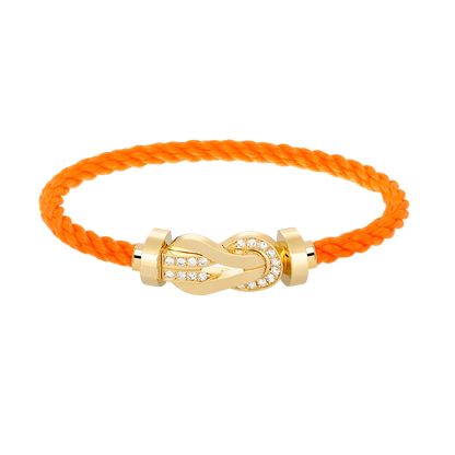 [Amore Jewels]CHANCE LARGE 8 FIGURE BUCKLE HALF DIAMOND BRACELET GOLD