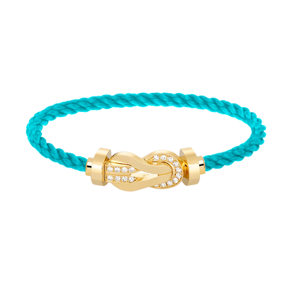 [Amore Jewels]CHANCE LARGE 8 FIGURE BUCKLE HALF DIAMOND BRACELET GOLD