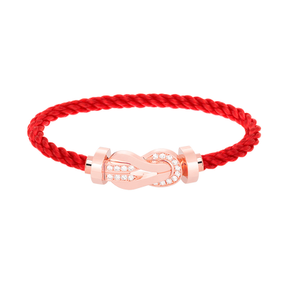 [Amore Jewels]CHANCE LARGE 8 FIGURE BUCKLE HALF DIAMOND BRACELET ROSE GOLD