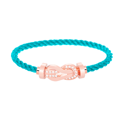 [Amore Jewels]CHANCE LARGE 8 FIGURE BUCKLE HALF DIAMOND BRACELET ROSE GOLD