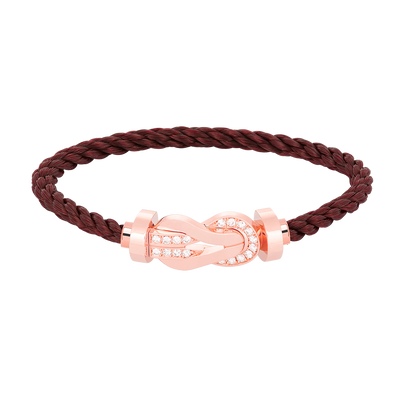 [Amore Jewels]CHANCE LARGE 8 FIGURE BUCKLE HALF DIAMOND BRACELET ROSE GOLD