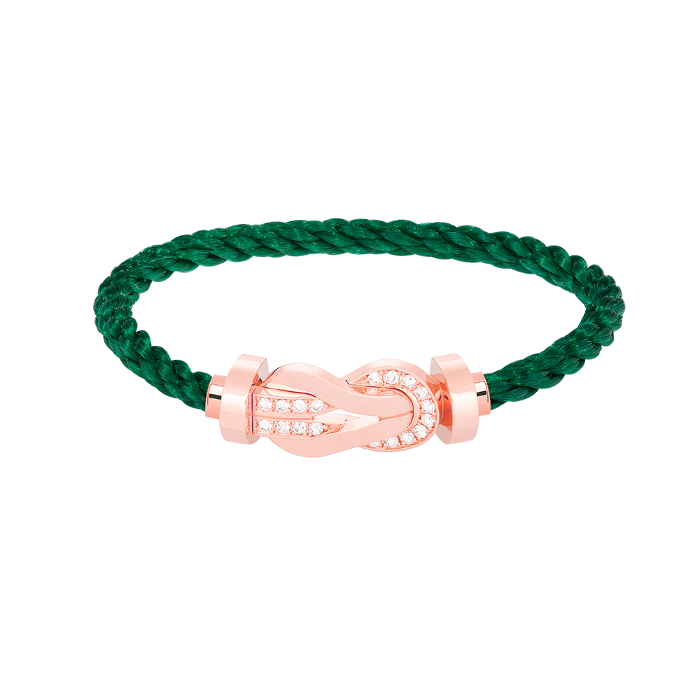 [Amore Jewels]CHANCE LARGE 8 FIGURE BUCKLE HALF DIAMOND BRACELET ROSE GOLD
