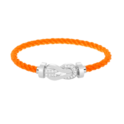 [Amore Jewels]CHANCE LARGE 8 FIGURE BUCKLE HALF DIAMOND BRACELET SILVER