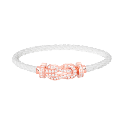 [Amore Jewels]CHANCE LARGE 8 FIGURE BUCKLE FULL DIAMOND BRACELET ROSE GOLD