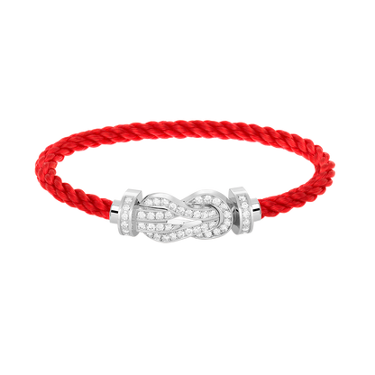 [Amore Jewels]CHANCE LARGE 8 FIGURE BUCKLE FULL DIAMOND BRACELET SILVER