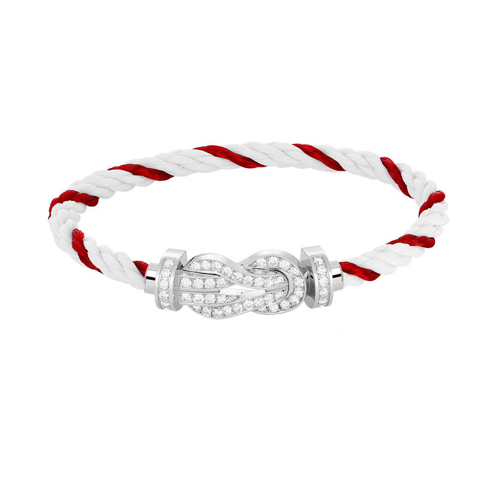 [Amore Jewels]CHANCE LARGE 8 FIGURE BUCKLE FULL DIAMOND BRACELET SILVER