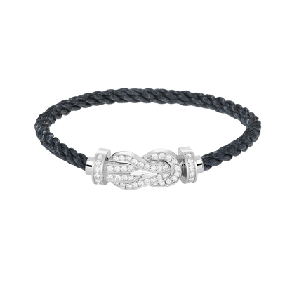 [Amore Jewels]CHANCE LARGE 8 FIGURE BUCKLE FULL DIAMOND BRACELET SILVER