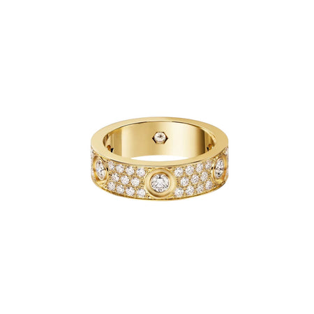 [Amore Jewels]LOVE 5.5MM FULL-PAVE 6-DIAMOND RING