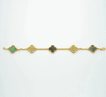 [Amore Jewels] CLOVER 5 MOTIF GRAY MOP BRACELET COLLECTION