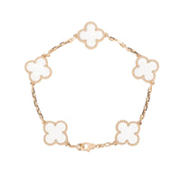 [Amore Jewels]CLOVER 5 MOTIF ROCK CRYSTAL BRACELET
