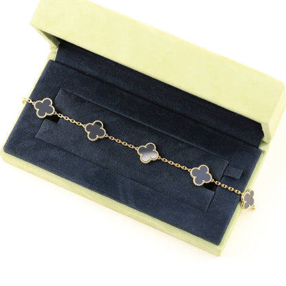 [Amore Jewels] CLOVER 5 MOTIF ONYXS BRACELET COLLECTION