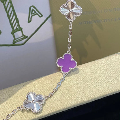 [Amore Jewels] CLOVER 5 MOTIF VIOLET BRACELET COLLECTION