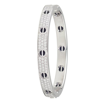 [Amore Jewels]LOVE BRACELET 6.1MM DIAMOND-PAVED CERAMIC