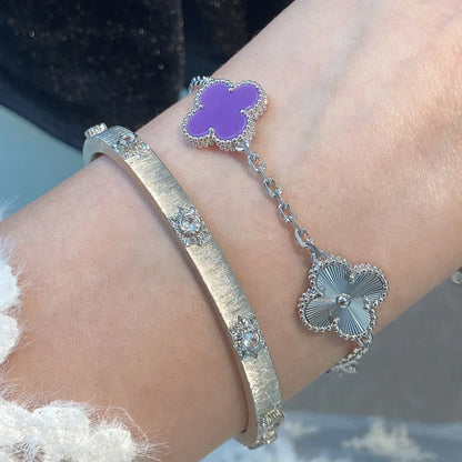[Amore Jewels] CLOVER 5 MOTIF VIOLET BRACELET COLLECTION