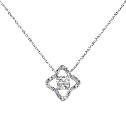 [Amore Jewels]Exquisite Flower Shape Princess Cut Necklace