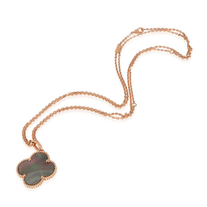[Amore Jewels]CLOVER 25MM GOLD DARK MOP BIG CLOVER NECKLACE