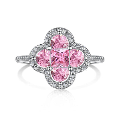 [Amore Jewels]Luxurious Eternity Flower Shape Banquet Ring
