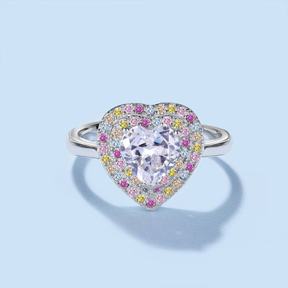 [Amore Jewels]Delicate Ebullient Heart Shape Wedding Ring
