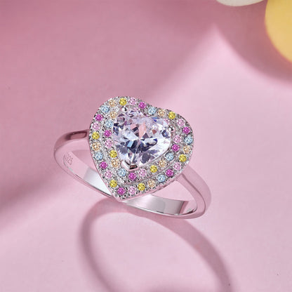[Amore Jewels]Delicate Ebullient Heart Shape Wedding Ring