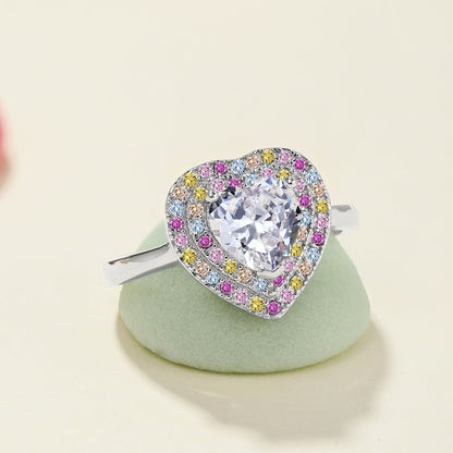 [Amore Jewels]Delicate Ebullient Heart Shape Wedding Ring