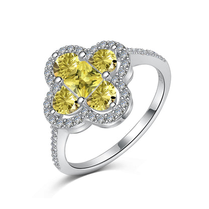 [Amore Jewels]Luxurious Eternity Flower Shape Banquet Ring