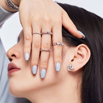 [Amore Jewels]Delicate Vibrant Emerald Cut Daily Ring