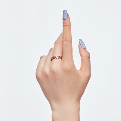 [Amore Jewels]Delicate Vibrant Emerald Cut Daily Ring