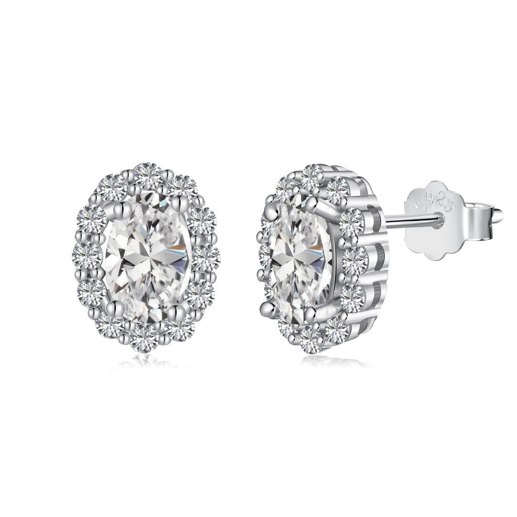 [Amore Jewels]Delicate Unique Oval Cut Daily Earrings