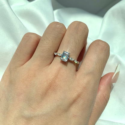 [Amore Jewels]1.0 Carat Dainty Resplendent Radiant Cut Daily Ring