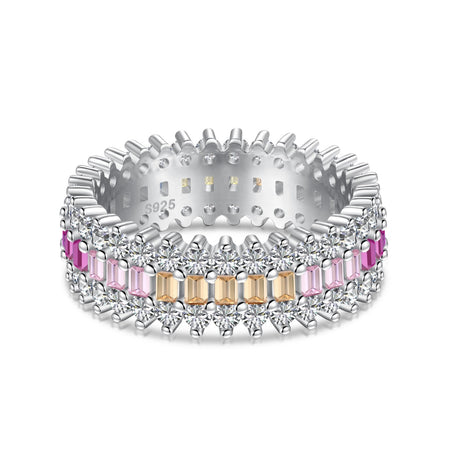 [Amore Jewels]Ornate Colorful Radiant Cut Daily Ring