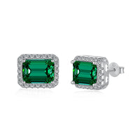 [Amore Jewels]Luxurious Dainty Emerald Cut Banquet Earrings