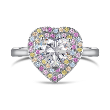 [Amore Jewels]Delicate Ebullient Heart Shape Wedding Ring