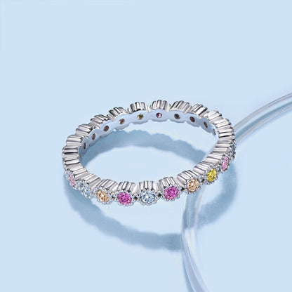 [Amore Jewels]Unique Scintillating Round Cut Daily Ring