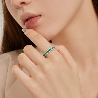 [Amore Jewels]Delicate Colorful Round Cut Daily Ring