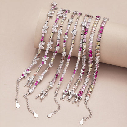[Amore Jewels]Ornate Colorful Butterfly Shape Round Cut Daily Bracelet