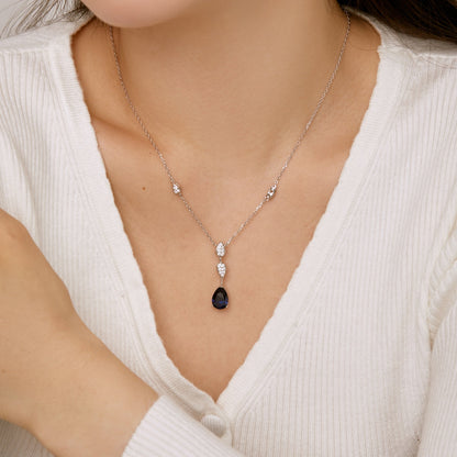 [Amore Jewels]Dazzling Pear Cut Necklace
