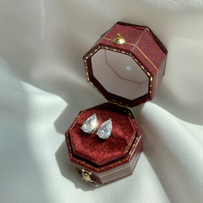 [Amore Jewels]Ornate Water Drop Shape Earrings