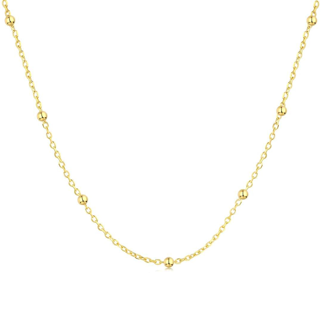 [Amore Jewels]Small Bead Clavicle Chain Simple Necklace