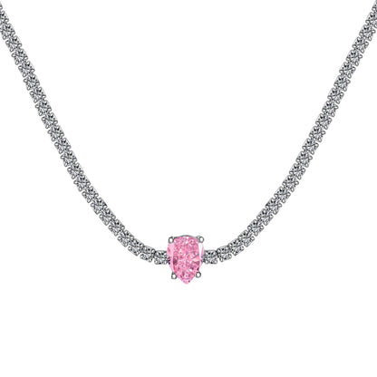 [Amore Jewels]1.0 carat Unique Pear Cut Tennis Necklace