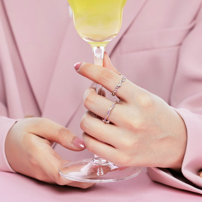[Amore Jewels]Ornate Vibrant Round Cut Daily Ring