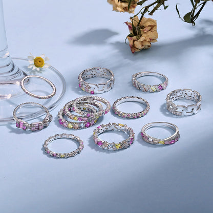 [Amore Jewels]Elegant Vivid Round Cut Daily Ring