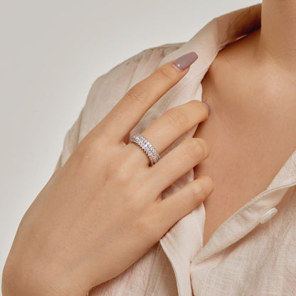 [Amore Jewels]Ornate Colorful Radiant Cut Daily Ring