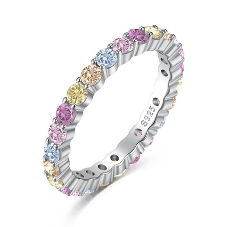 [Amore Jewels]Elegant Vivid Round Cut Daily Ring