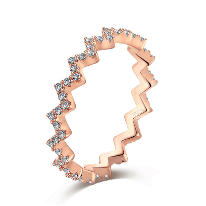 [Amore Jewels]Delicate Enchanting Wave Shape Daily Ring