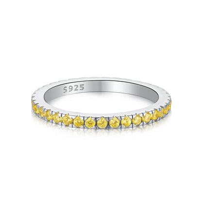 [Amore Jewels]Delicate Sparkling Round Cut Daily Ring