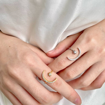 [Amore Jewels]Eternity Moon & Star Ring