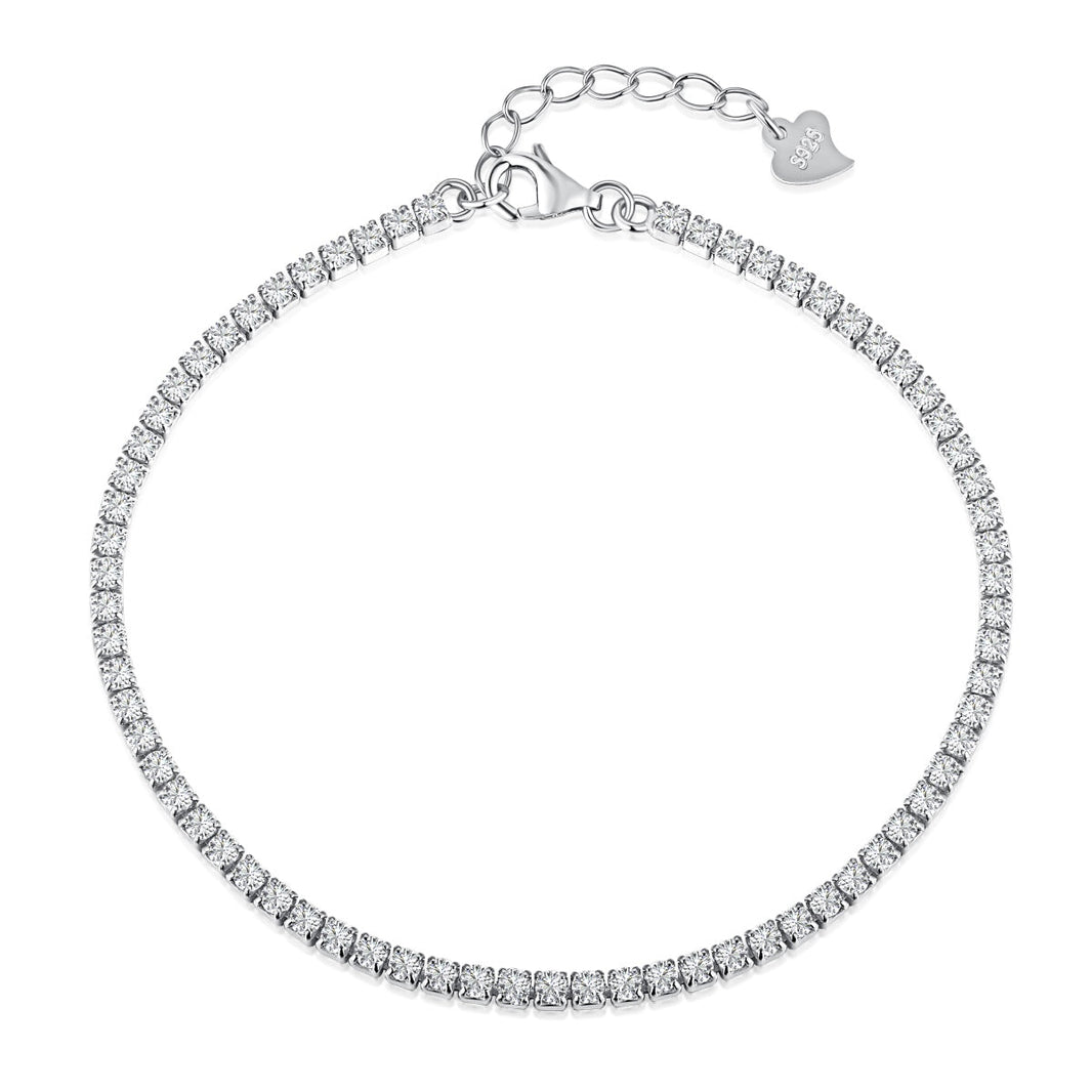 [Amore Jewels]Radiant Shinning Princess Cut Tennis Bracelet