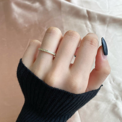 [Amore Jewels]Delicate Sparkling Round Cut Daily Ring
