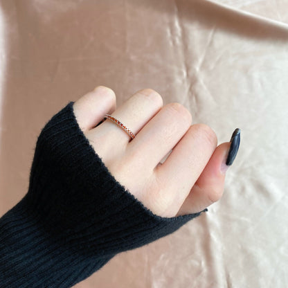 [Amore Jewels]Delicate Sparkling Round Cut Daily Ring